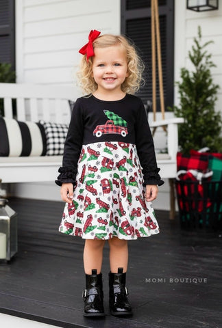 Christmas Tree Farm twirl dress