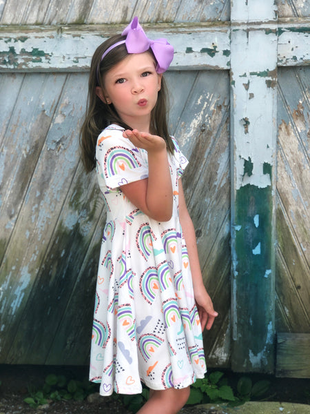 Rainbow twirl dress