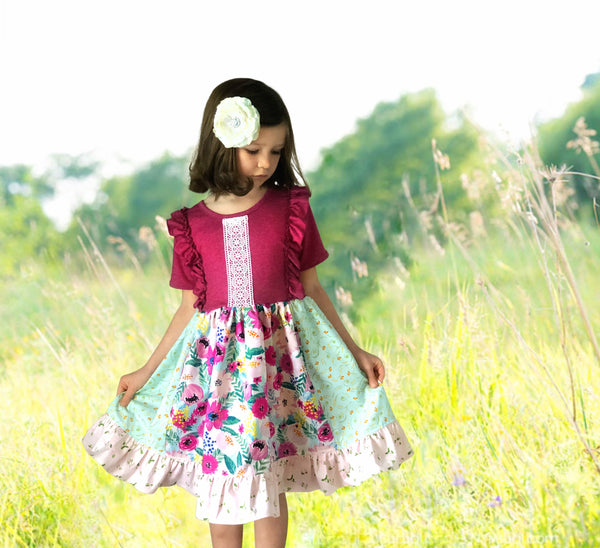 Watercolor Wildflower dress