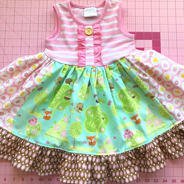 Springtime Friends of the forest dress