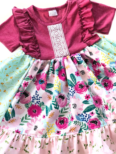 Watercolor Wildflower dress
